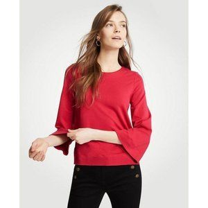 Ann Taylor Women's Ponte Bell Sleeve Top, Pink, size XL, NWT